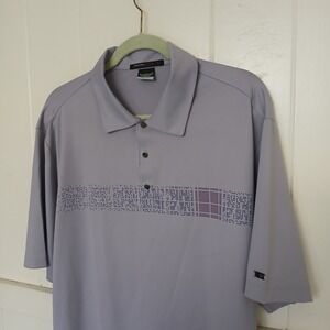 Nike Tiger Woods Collection Shirt Polo Golf Men's Large Lavender Performance SS